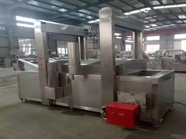continuous conveyor frying machine
