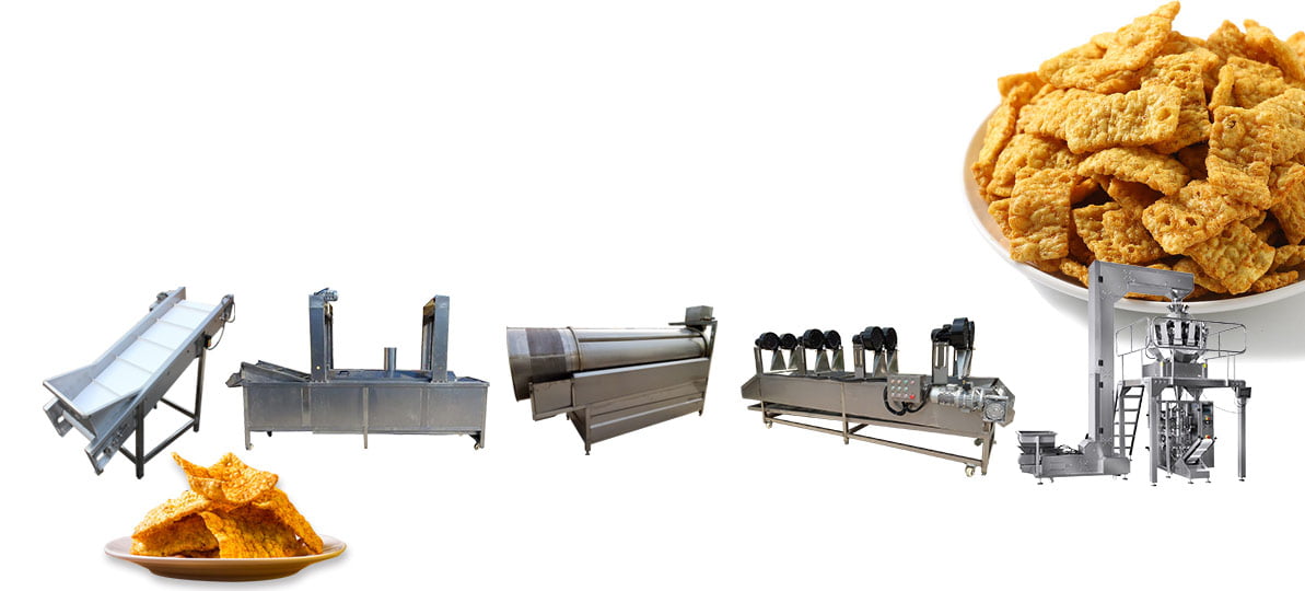 Buckwheat Crackers Making Machine Puffed Chips Production Line