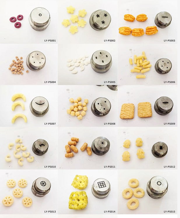 moldes de extrusión de alimentos inflados