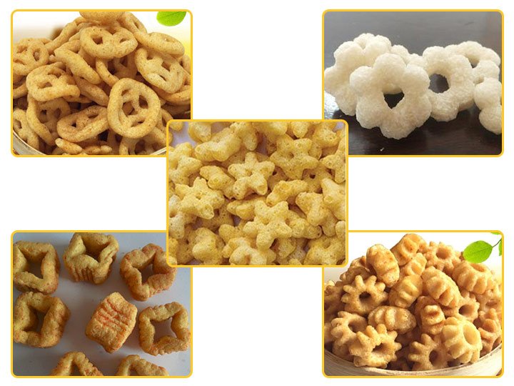 puffed snacks made by the puff snack maker