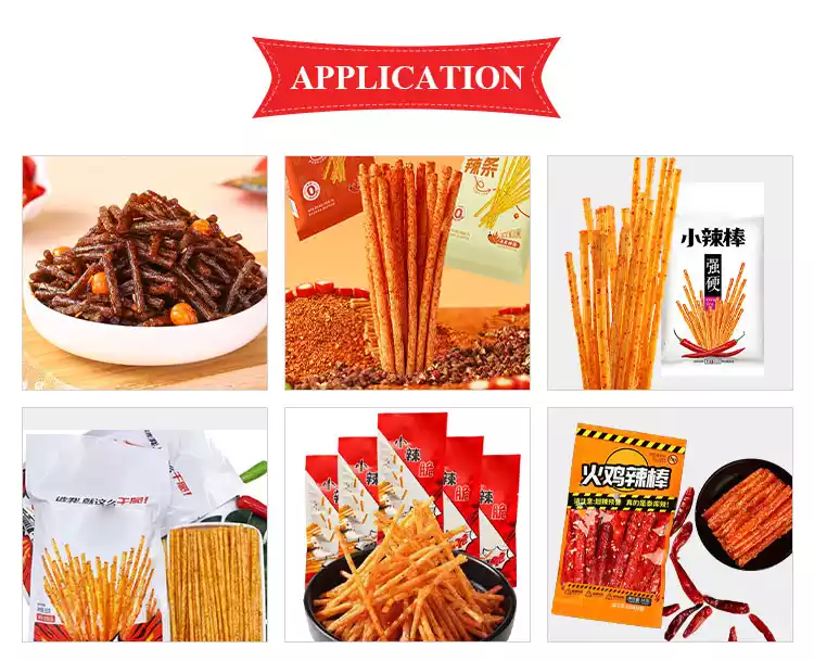 Dòng sản xuất Snack Cay Nóng | Máy xử lý Snack Cay Nóng tự động 1 spicy snack applications