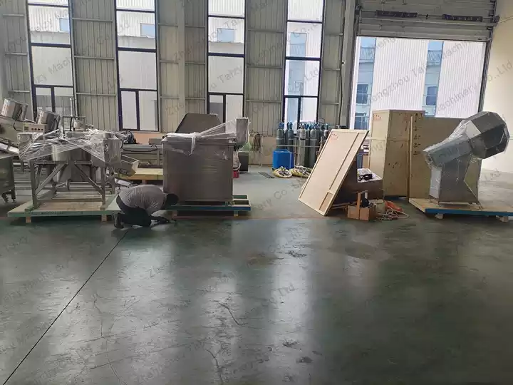 Congo Customer Expanded Fried Snack Production with Our Frying Production Line 1 fried snack production line