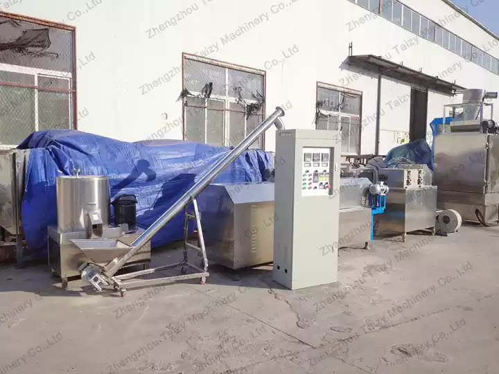 Complete extruded cereal snack manufacturing line
