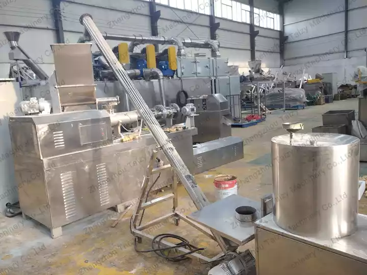 Extruded snack food production line