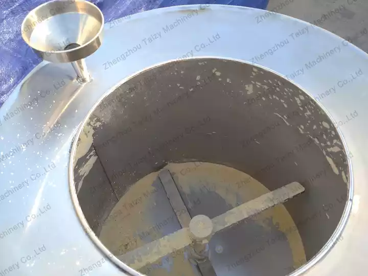 Powder mixing machine for snack raw material