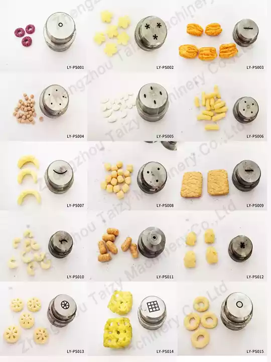 Puffed snack forming die head