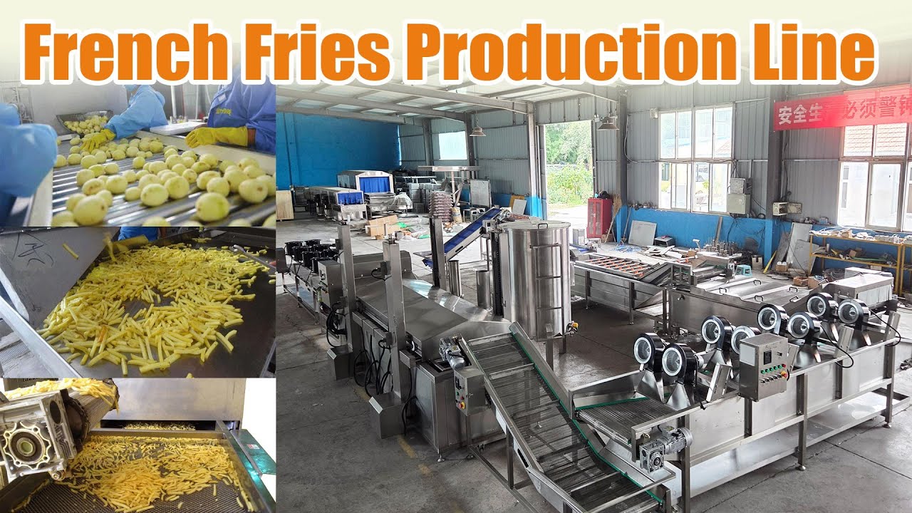 Ligne de production de frites | nettoyage à friture en une seule étape#frenchfries #foodprocessing
